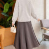 Gold Button Detailed Knit Cardigan Grey - Afbeelding 4