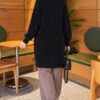 Gold Buttoned Angora Cardigan Black - Imagen 4