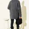 Gold Buttoned Pocket French Terry Knit Cardigan Smoke - الصورة 3