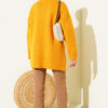 Gold Buttoned Pocket French Terry Knit Cardigan Mustard - immagine 3