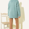 Gold Buttoned Pocket French Terry Knit Cardigan Gold - الصورة 3