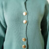 Gold Buttoned Pocket French Terry Knit Cardigan Gold - الصورة 4