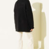Gold Buttoned Pocket French Terry Knit Cardigan Black - Image 3