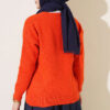 Gold Buttoned V-Neck Short Knit Cardigan Orange – Bild 3