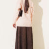 Gold Buttoned V-Neck Short Knit Cardigan Powder Pink - Imagen 3