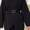 Gold Buckle Detailing French Terry Two-Piece Set Black – Bild 4