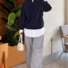 Basic Tunic with Button Placket Navy Blue - immagine 3