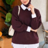 Basic Tunic with Button Placket Plum - immagine 4