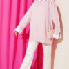 Shirt Panel Stone Embellished Tunic Pink - immagine 2