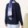 Stripe-Trimmed French Terry Popover Tunic Navy Blue - immagine 3