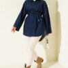 Shirt Collar Denim Tunic Navy Blue - Afbeelding 2