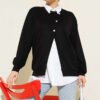 Lined Embellished Hoodie Set Black - immagine 5