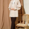 Lined Embellished Hoodie Set Beige - Imagen 2