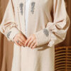 Lined Embellished Hoodie Set Beige - Imagen 4