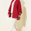 Lined Embellished Hoodie Set Burgundy - Imagen 2