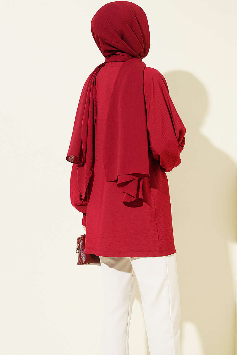 Lined Embellished Hoodie Set Burgundy - Imagen 3