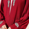 Lined Embellished Hoodie Set Burgundy - Imagen 4