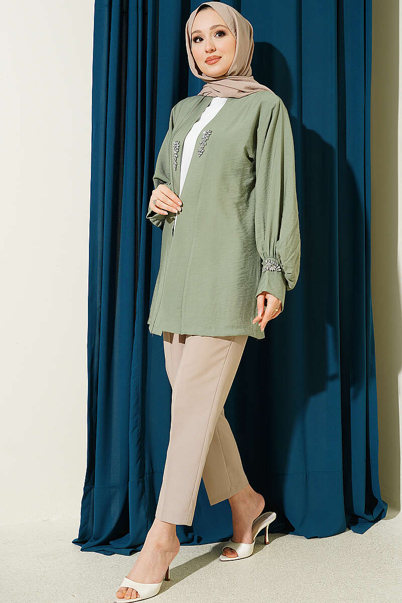 Lined Embellished Hoodie Set Hazel - Imagen 2