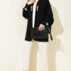 Lined Embellished Hoodie Set Black - immagine 2