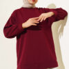 French Terry Plain Tunic Burgundy