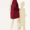 French Terry Plain Tunic Burgundy - الصورة 3
