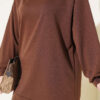 French Terry Plain Tunic Chestnut – Bild 4