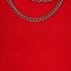 French Terry Plain Tunic Red - Afbeelding 4