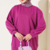 French Terry Plain Tunic Violet