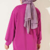French Terry Plain Tunic Violet – Bild 3