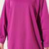 French Terry Plain Tunic Violet – Bild 4