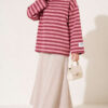 Two-Thread Horizontal Striped Tunic Rose Dust - immagine 2