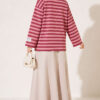 Two-Thread Horizontal Striped Tunic Rose Dust - immagine 4