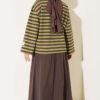 Two-Thread Horizontal Striped Tunic Brown - immagine 3