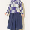 Two-Thread Horizontal Striped Tunic Navy Blue – Image 2