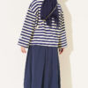 Two-Thread Horizontal Striped Tunic Navy Blue – Image 3