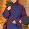 Two-Thread Horizontal Striped Tunic Burgundy - Imagen 3