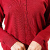Lightweight Knitted Button-Up Cardigan Burgundy – Bild 4