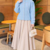 Pearl Button Detail Knit Cardigan Baby Blue - immagine 2