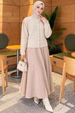 Alternative view of Pearl Button Detail Knit Cardigan Beige