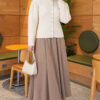 Pearl Button Detail Knit Cardigan Ecru - immagine 2