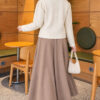 Pearl Button Detail Knit Cardigan Ecru - immagine 4