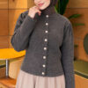 Pearl Button Detail Knit Cardigan Smoke - immagine 3