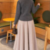 Pearl Button Detail Knit Cardigan Smoke - immagine 4