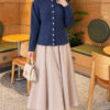 Pearl Button Detail Knit Cardigan Indigo - immagine 2