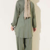 Two-Piece Set with Drawstring Detail Khaki – Bild 3