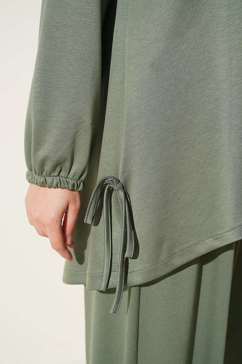 Two-Piece Set with Drawstring Detail Khaki – Bild 4