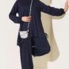 Two-Piece Set with Drawstring Detail Navy Blue