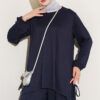 Two-Piece Set with Drawstring Detail Navy Blue - immagine 2