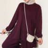 Two-Piece Set with Drawstring Detail Plum - Imagen 2