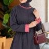Tunic with drawstring and stripe detail Smoke - Afbeelding 3